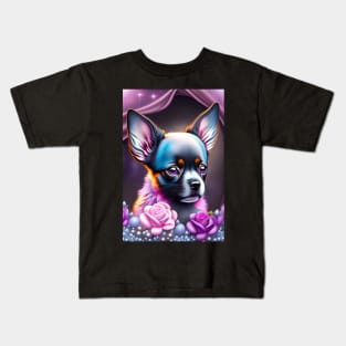 Cute Black Chihuahua Kids T-Shirt